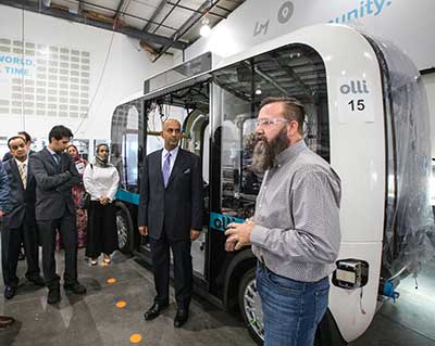 Omani visitors tour the Local Motors factory