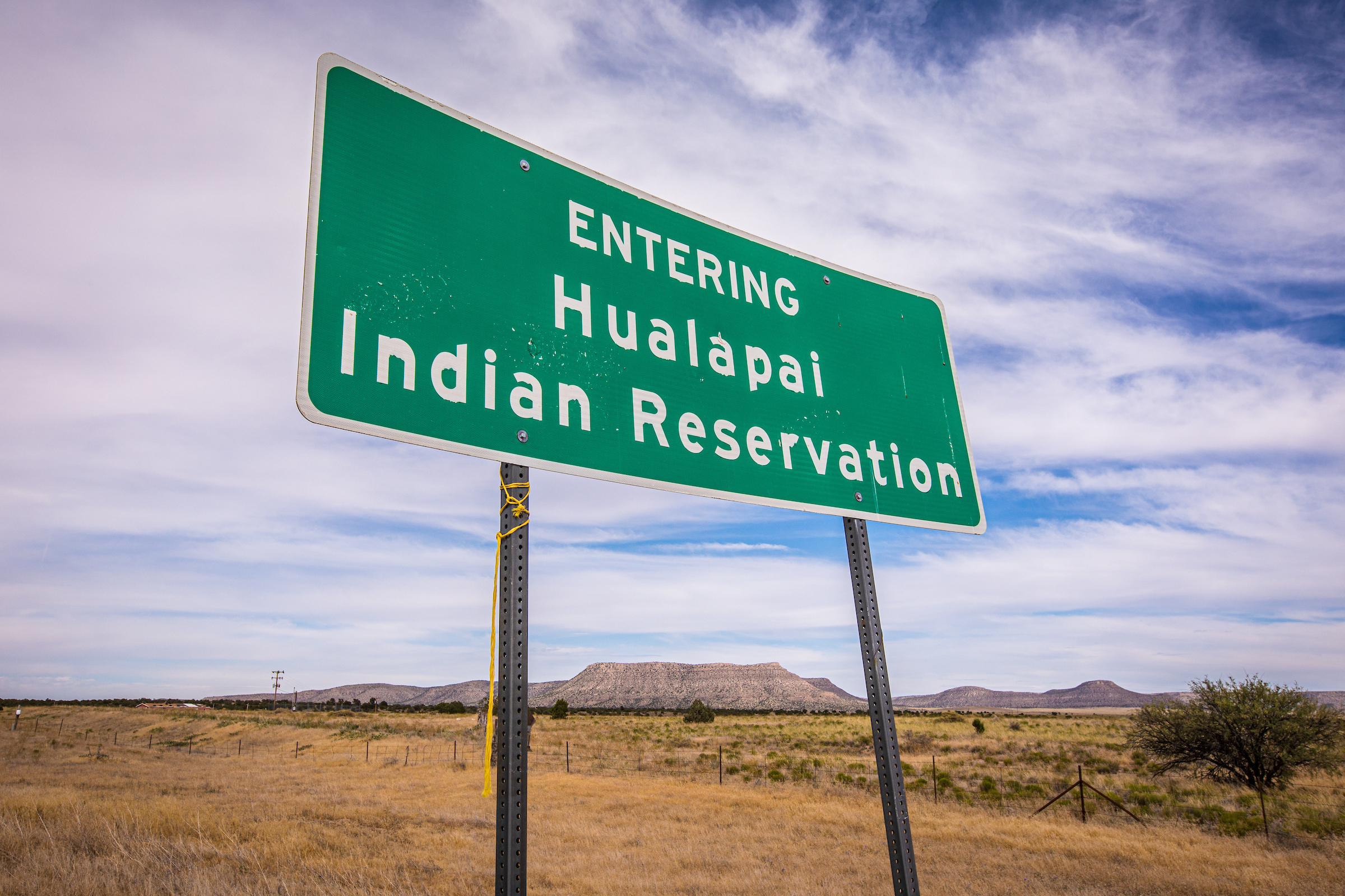 Hualapai Reservation sign
