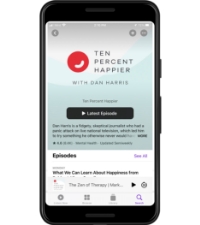 Screenshot of cell phone open to meditation app