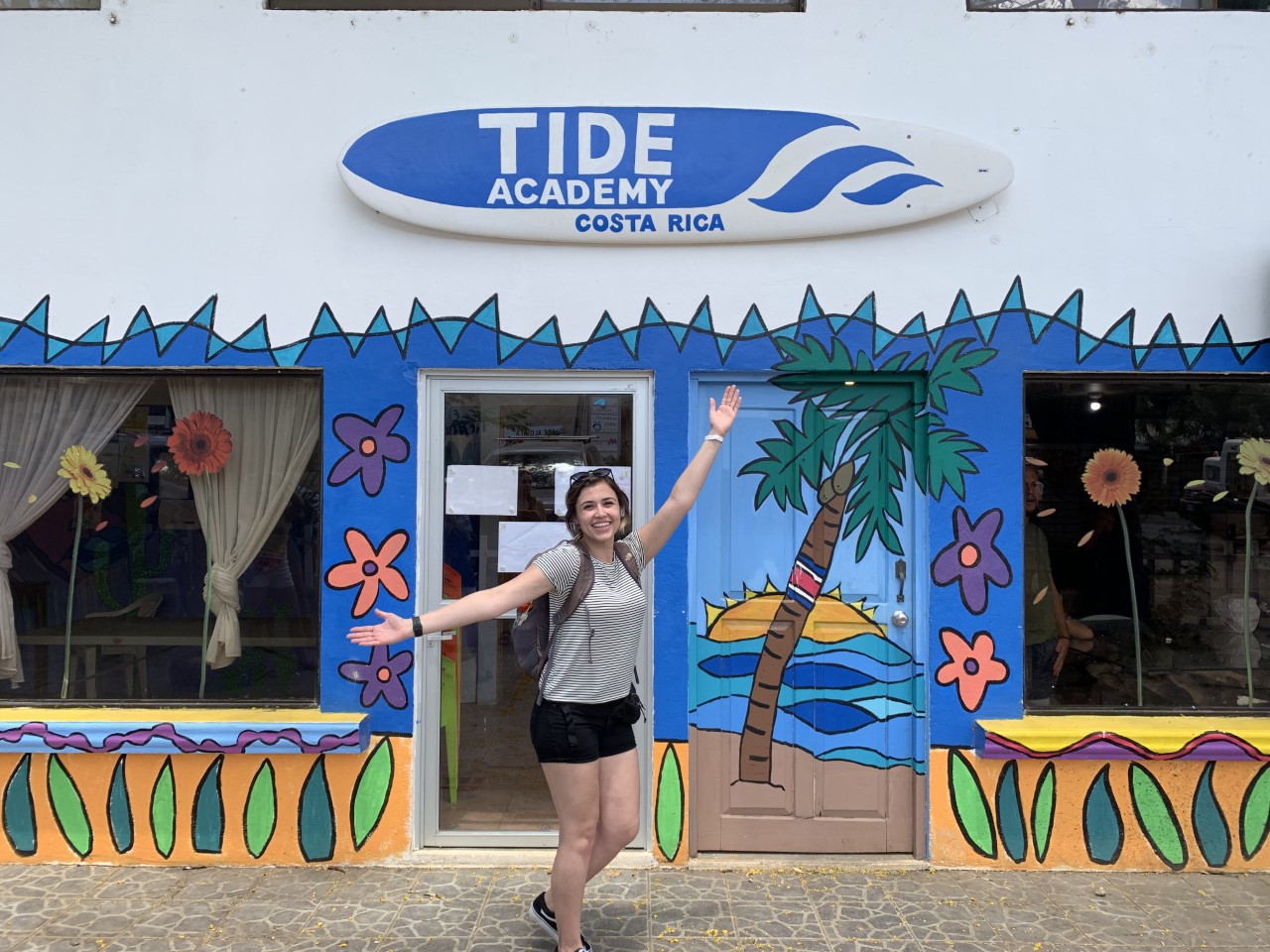 Alyssa Anderson outside the Tide Academy in Costa Rica