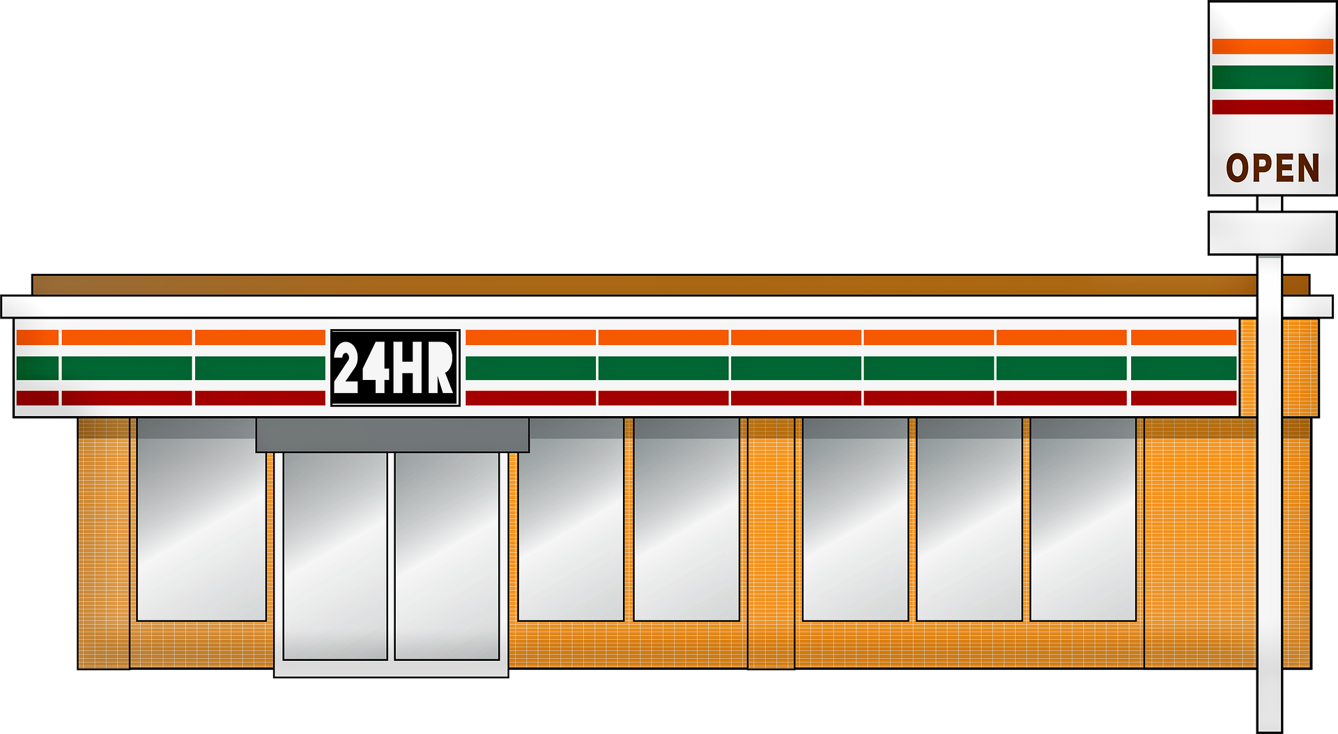 sketch of a convenience store