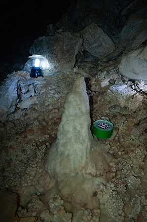 Stalagmite in a cave