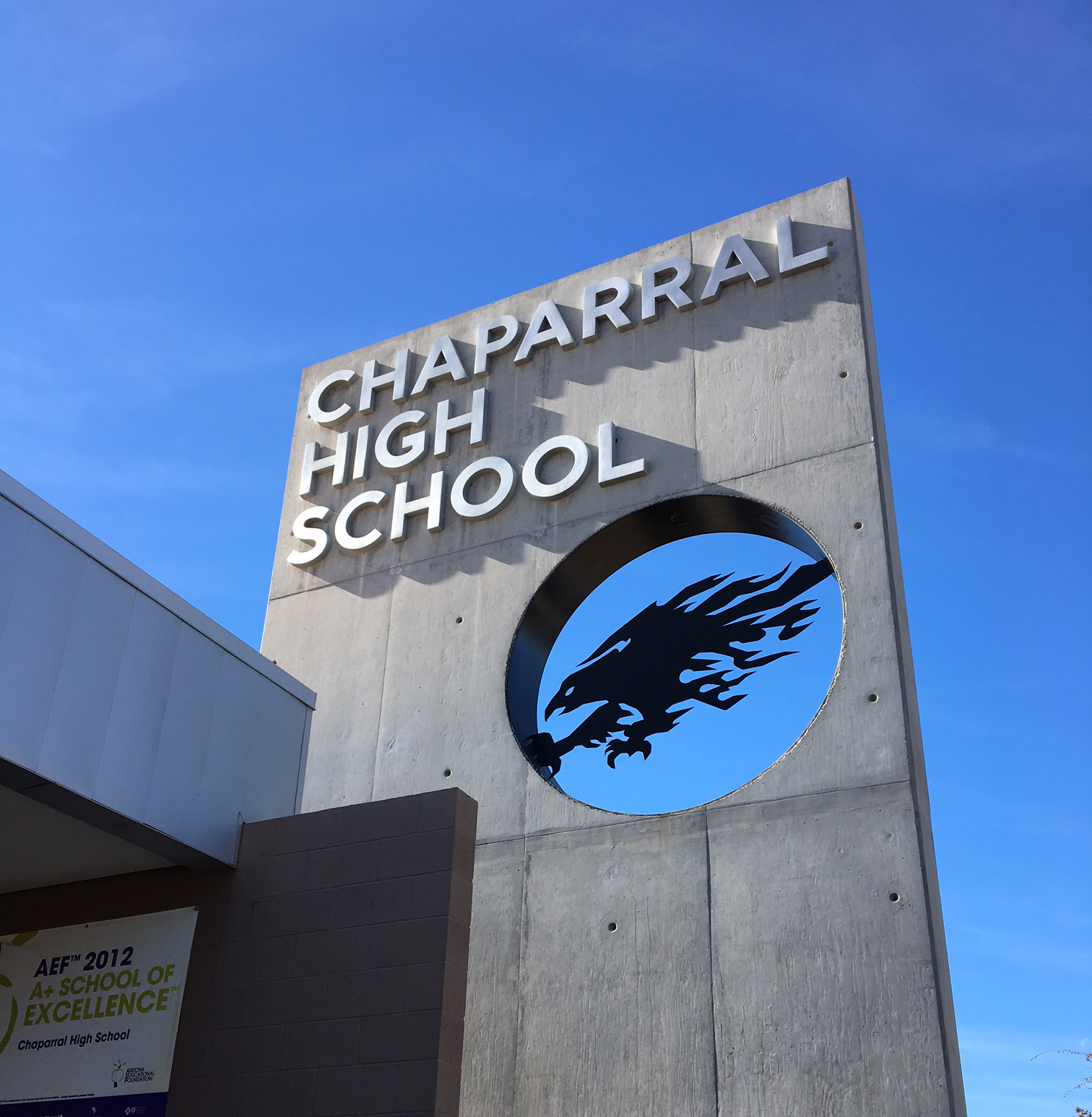 Chaparral High School sign