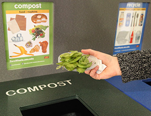 Photo of new green compost green | MU Zero Waste Station