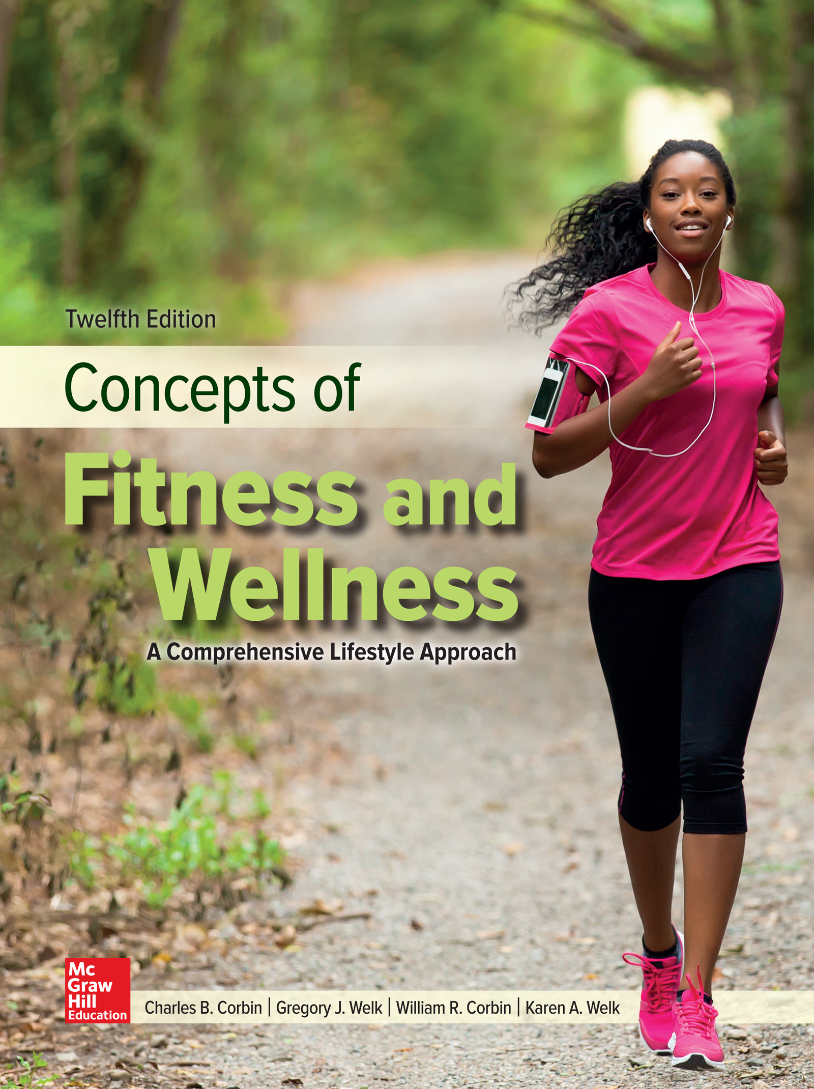 cover of a fitness book featuring a woman running down a pathway