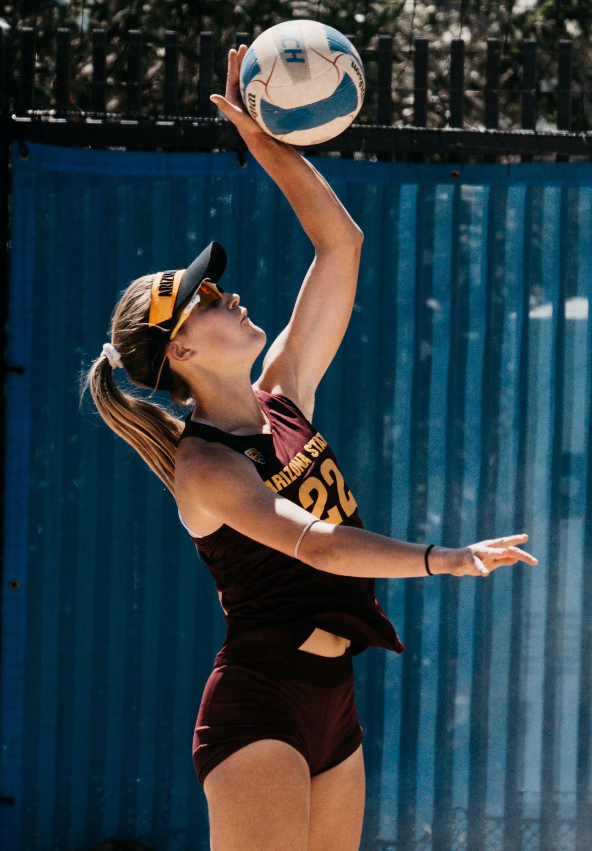 Emily Anderson, Sun Devil, playing beach volleyball