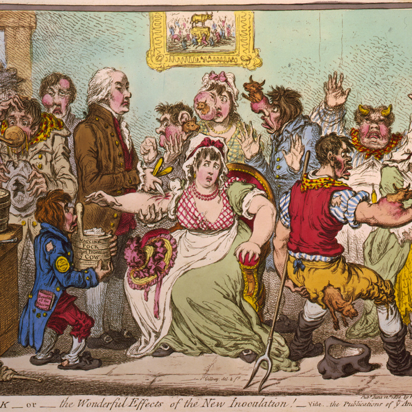 18th century editorial illustration of people with diseases