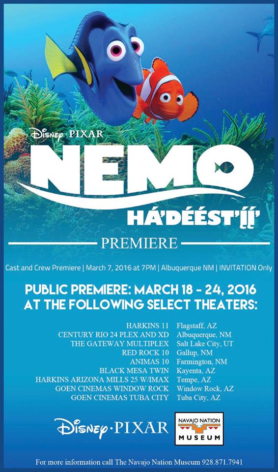Finding Nemo Navajo screening poster