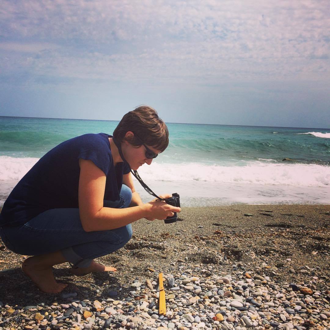 photo of Gravel-Miguel photographing pebbles on the beach
