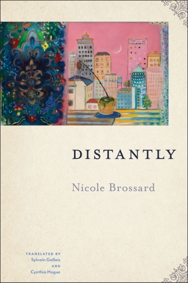 Cover of the book "Distantly," co-translated by Cynthia Hogue.