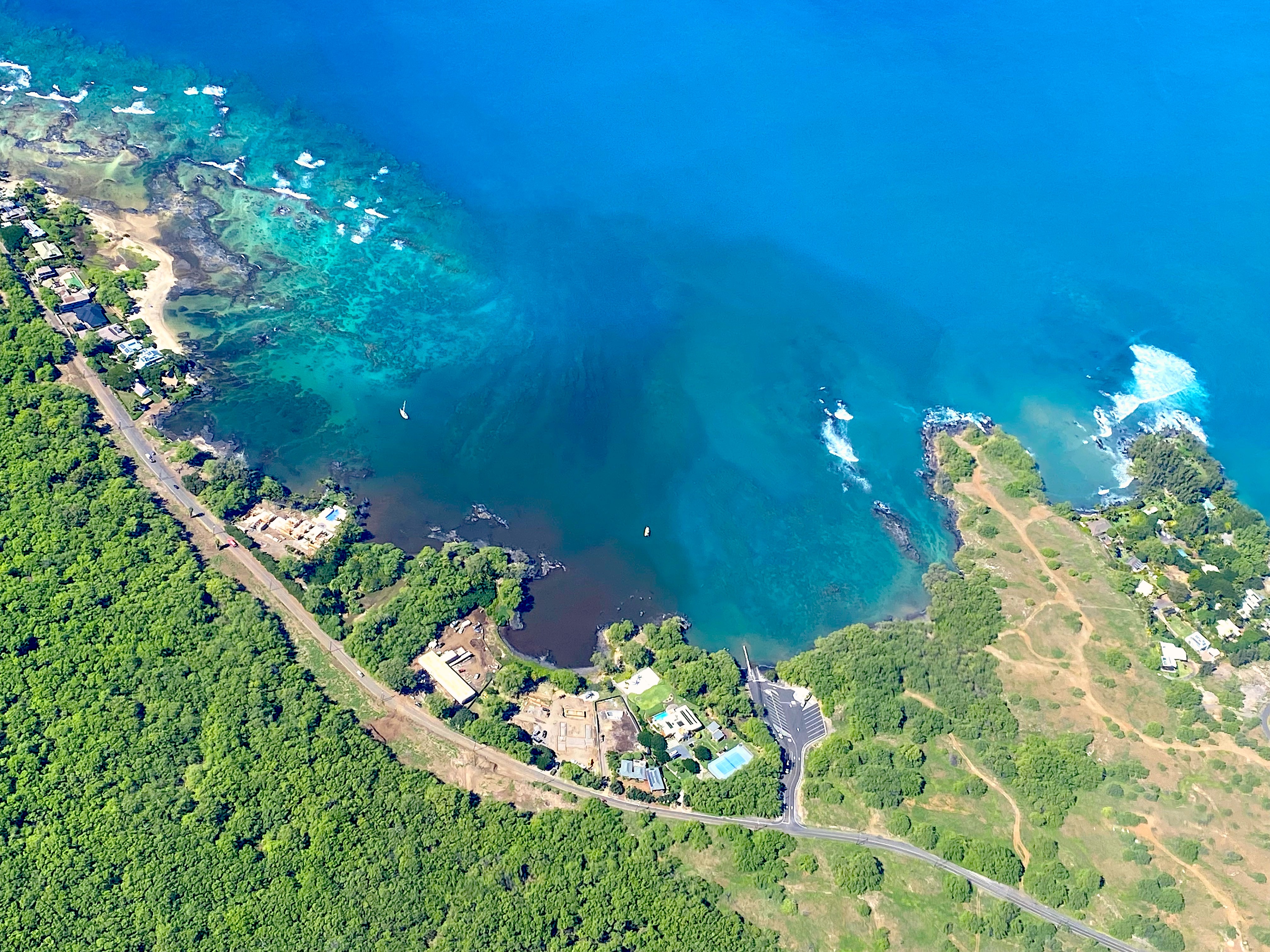 Aerial view of Hawaii coast