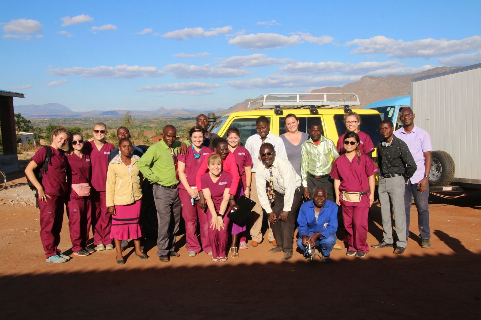 group shot of audiology specailists in Malawi