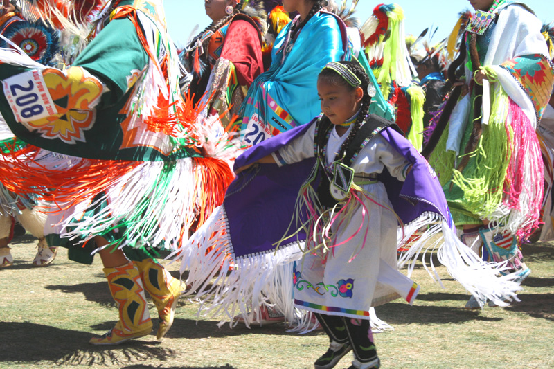 girl dancing in powwow