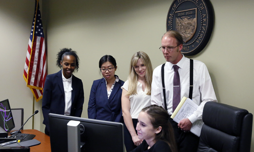 photo of students at Mediation Clinic Justice Court