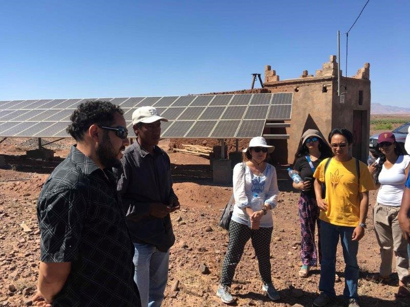 Touring a solar installation