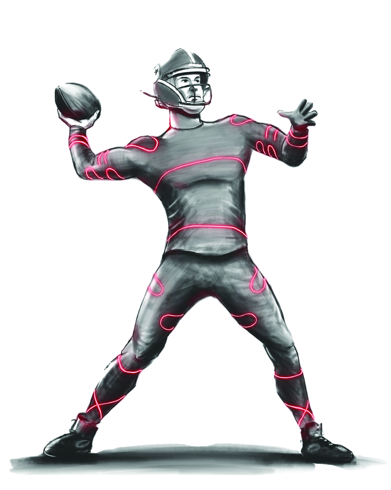 Illustration of a football player