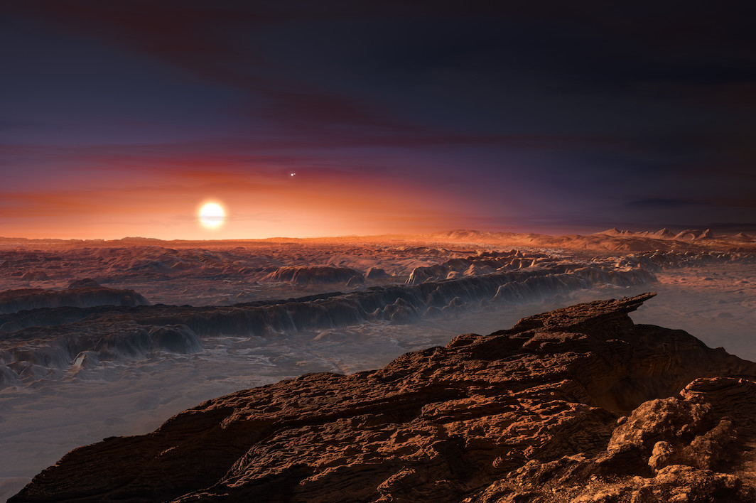 rendering of an exoplanet