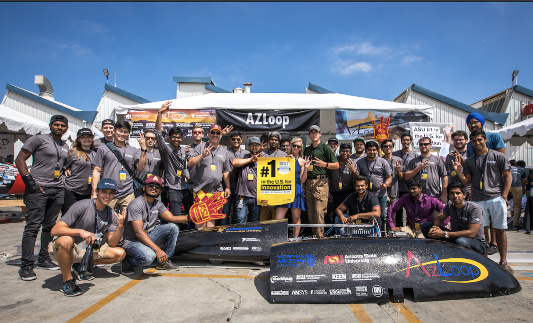 A team of ASU engineers competed in the Hyperloop competition
