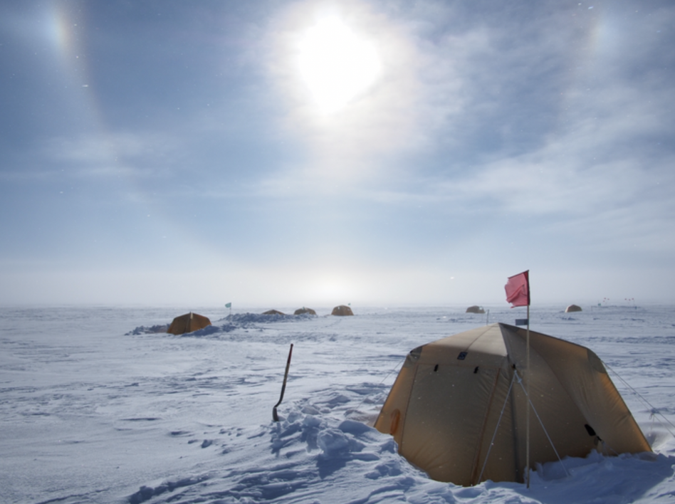 A research camp at the the West Antarctic Ice Sheet (WAIS) Divide