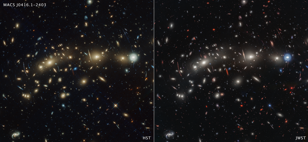 side by side comparisons of galaxy images