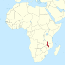 Map of the country of Malawi