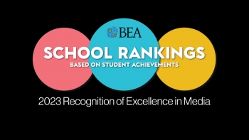 Broadcast Education Association (BEA) school rankings graphic
