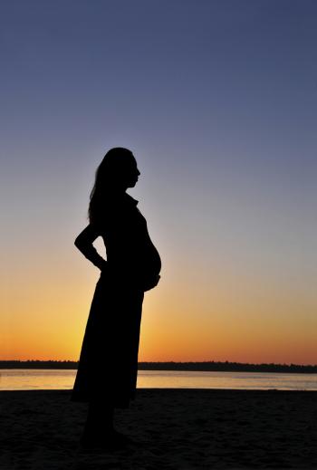 silhouette of a pregnant woman