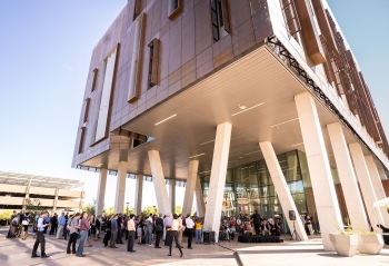 Photo of the exterior of the Biodesign C building at ASU.