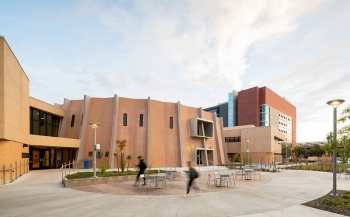 Exterior of Armstrong Hall, home to The College of Liberal Arts and Sciences, on ASU's Tempe campus..