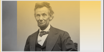 Black-and-white portrait of U.S. President Abraham Lincoln.