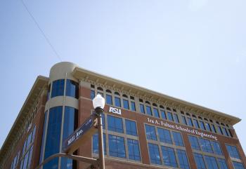 Outside view of the Brickyard building on the ASU campus
