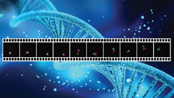 Image of DNA strand to illustrate CRIPSR gene-editing tool