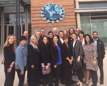 Faculty and staff from cohort three of the KickStarter Program at the NSF headquarters.
