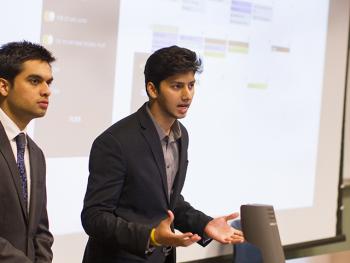 ASU students Davesh Tuteja and Yash Lalwani discuss Devils Connect