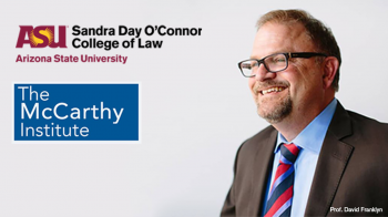 Photo of McCarthy Institute Executive Director David Franklyn at the Sandra Day O'Connor College of Law at ASU