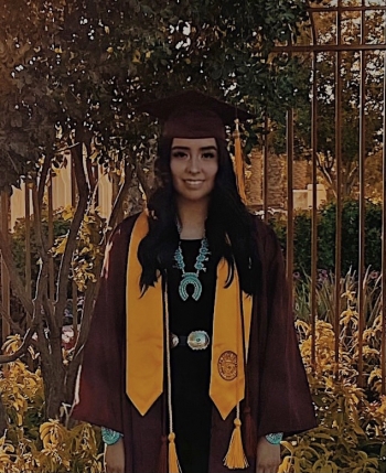 ASU College of Integrative Sciences and Arts communication graduate Kaitlyn Begay