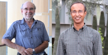 Collage of portraits of ASU Professors Grant McFadden (left) and Masmudur Rahman.