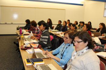Peruvian students in class