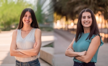 Portraits of ASU psychology graduate students Jeri Sasser and Marissa Castellana.