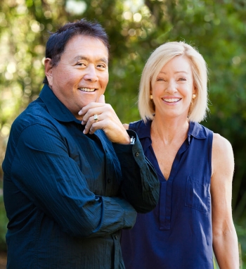 Portrait of Robert and Kim Kiyosaki.