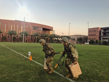Students in ASU's ROTC program participate in activities