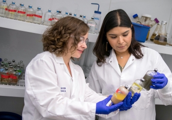 Anca Delgado and  Aide Rubles bioremediation researchers