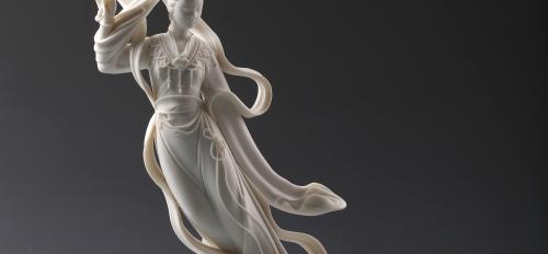 Image credit: Xu Ruifeng, "Chang’e’s Ascent to the Moon." Porcelain, 28 x 15 x 33 cm. Courtesy of the artist. 