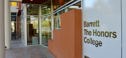 Barrett Honors College sign