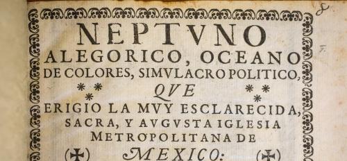 Page from 1680 book Neptuno alegorico