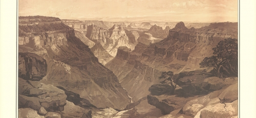 Illustration of the Grand Canyon from the “Tertiary History of the Grand Cañon District with Atlas.”