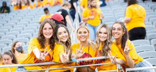 group of friends at Sun Devil Welcome