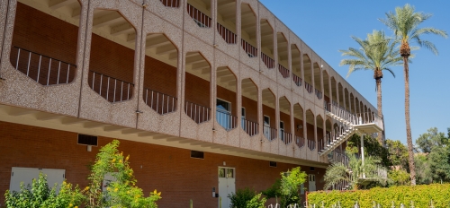 Exterior of the Psychology Building on ASU's Tempe campus.