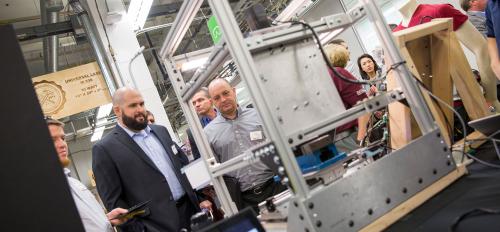 ASU faculty and students demonstrated projects and research at the Manufacturing Research and Innovation Hub