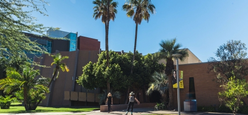 Exterior photo of Armstrong Hall on the ASU Tempe campus